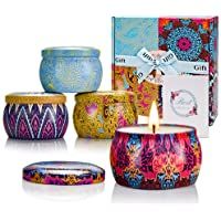Yinuo Mirror Velas Aromaticas Juego de 4 Piezas- Vela Perfumadas 30 Horas de Quema- Regalos Originales para Mujer- Viaje…